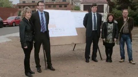 Imatge de la presentació sobre els terrenys que ocuparà la nova escola.