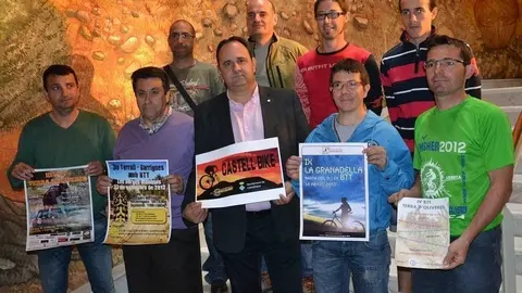 L&#39;organització de la Xallenger Garrigues BTT durant la presentació a la Diputació