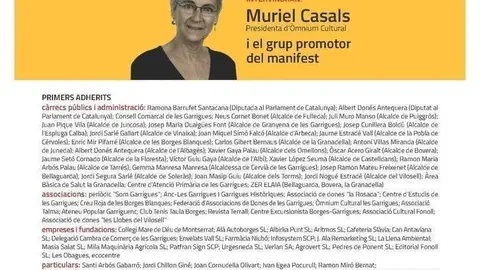 Cartell del Manifesat a les Garrigues