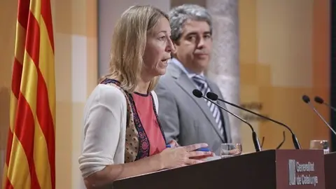 Roda de premsa dels consellers Munté i Homs.