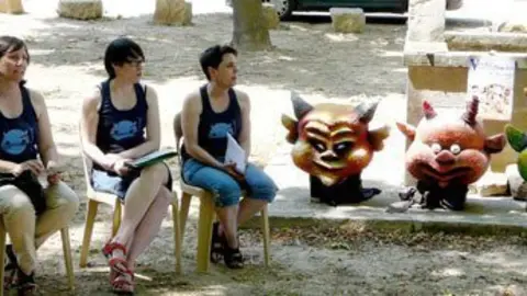 Acte de presentació de la festa en la zona del Pou Bo.