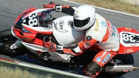 El pilot del Palau d&#39;Anglesola Joan Ramon Ribelles en el moment de la competició.