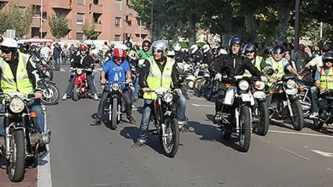 Els participants en la Trobada de Motos de l'edició de 2012.
