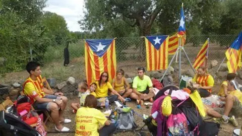 Veïns de Tarrés van participar en la Via Catalana
