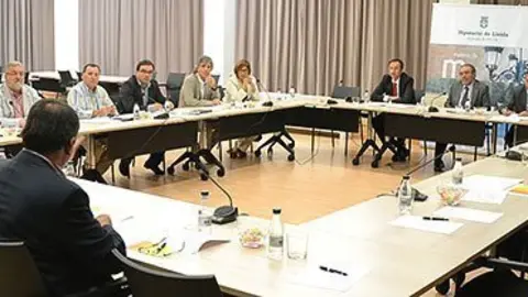 El president de la Diputació amb els responsables comarcals de Lleida.