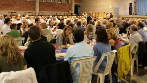 El president de la Diputació Joan Reñé va presidir el sopar de la Fira de la Poma.