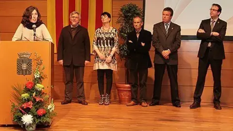 Mercé Saurina va recollir el premi de la vint-i cinquena edició del Premi Literari.