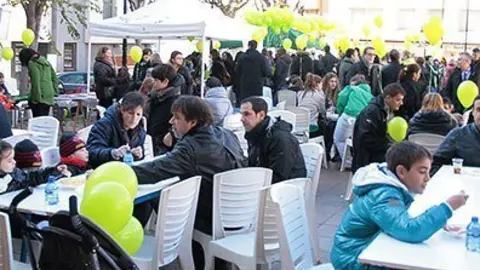 Una de les accions que es van dur a terme el 2012 amb motiu de la Marató de TV3.