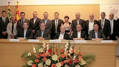 Acte de commemoració dels 25 anys del Pla d'Urgell, presidit per Jordi Pujol.