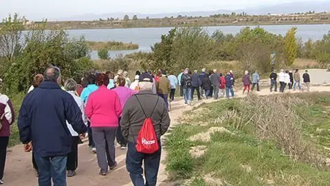 Al voltant de setanta usuaris del les llars de jubilats comarcals van participar en la caminada.