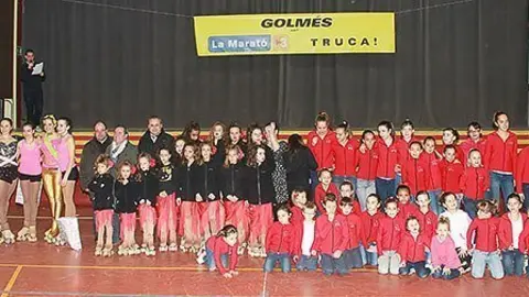 Golmés va organitzar una exhibició de patinatge per col·laborar amb la Marató de TV3.