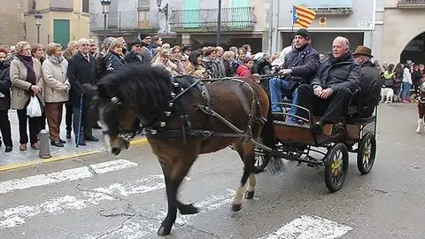 Carruatges i cavalcadures van protagonitzar els Tres Toms de Linyola.