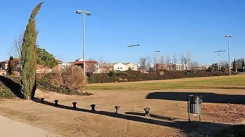 Imatge de la zona verda del passeig Sant Roc del Plau d'Anglesola.