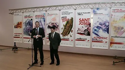 Marc Solsona i Poldo Segarra, presenten el calendari de fires de 2014 de Fira Mollerussa.