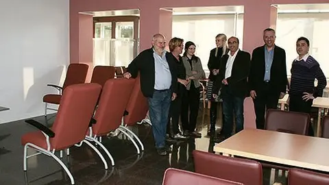 Josep Maria Forné, amb els alcaldes Ramon Cónsola i Josep M. Huguet, visiten el Centre de Serveis.