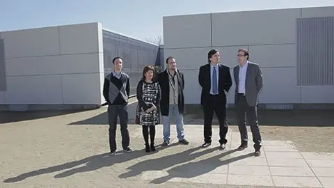 Miquel Àngel Cullerés i Marc Solsona, visiten les obres de la segona fase de Les Arrels.