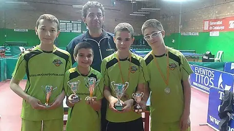 Els campions de dobles del CTTM, Marc Miró i Ivan Fernández.