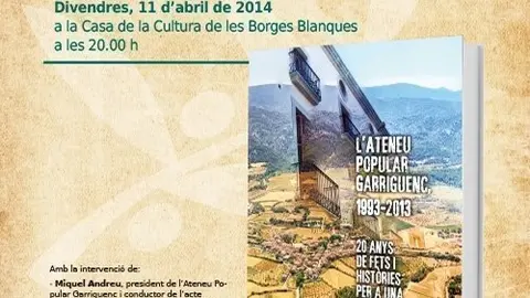 invitació llibre dels 20 anys de l&#39;Ateneu