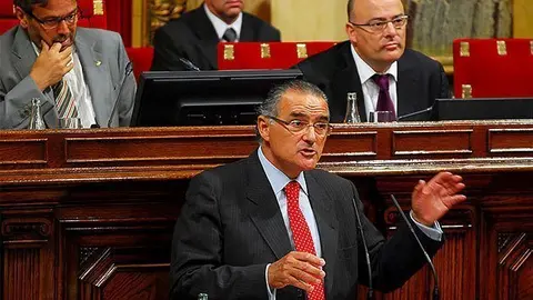 Josep Grau, en una compareixen&ccedil;a en el Parlament de Catalunya.