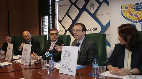 Xai Ayala i Marc Solsona en la presentació de la iniciativa de Vi per vida.