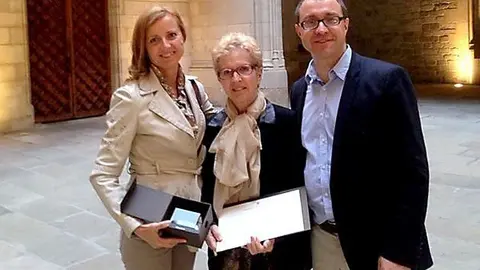 La tercera i quarta generació de joiers Majoral Català propietaris de l&#39;establiment.