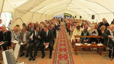 Ramon Espadale, Joan Ramon Sangrà presideixen la celebració, de la MD de la Cebeza.