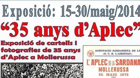 Cartell de l'exposició que organitza l'Agrupació sardanista de Mollerussa.