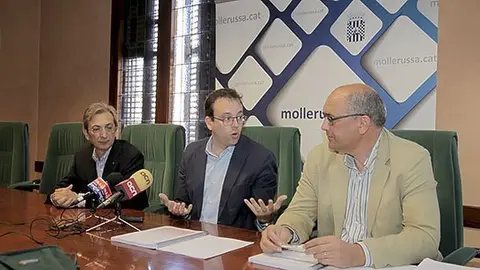 Gaya, Solsona i Piñol, presenten el pla pilot per la promoció del comerç. 