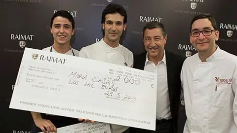 Els Joves Talents de la Gastronomia de Raimat. amb el cuiner Joan Roca.