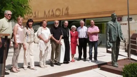Abat de Poblet visita a l'Espai Macià