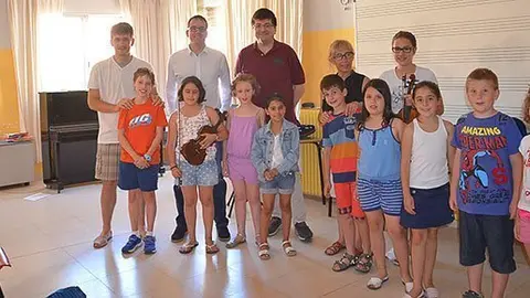 Joan Espina, Núria Mas, Eduard Boleda, Marc Solsona i Dolors Piñol. a l'EMMM.