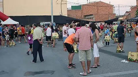 La plaça Lluís Companys de Bell-lloc va ser el centre logístic de la competició.