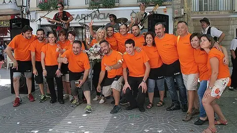 La fotografia amb tots els organitzadors de Lo Vermutet de Mollerussa.