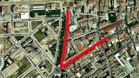 Imatge del lloc en què està previst dur a terme l&#39;assaig de la V a Mollerussa.