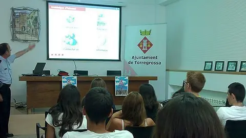 Els Mossos d'Esquadra van participar en les xerrades de Torregrossa i de Sidamon.