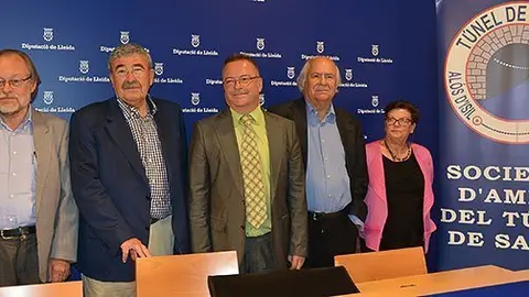 Miquel Padilla i Joan Simó van participar en l'acte de presentació del Túnel de Salau.