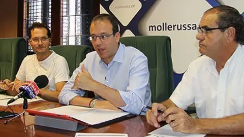 Gallinat, Solsona, Lavín, en la presentació de la memòria del Servei de Mediació.