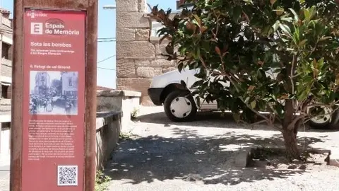 Punt d&#39;informació ruta sota les bombes