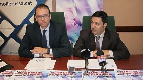 Marc Solsona i Poldo Segarra van presentar la nova edició del Concurs de Pintura.