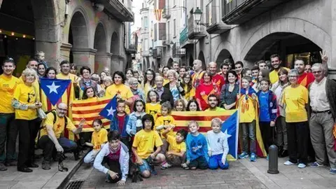 Concentració en favor del 9N a Juneda