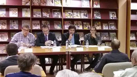 L'acte de presentació de la revista Marcança a la Biblioteca Comarcal Jaume Vila.