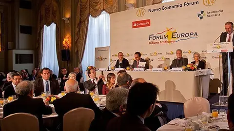 Joan Reñé en la seva intervenció en el Fòrum Europa. Tribuna Barcelona.