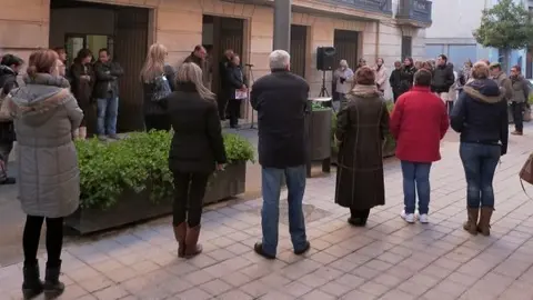Lectura del manifest en contra de la violència de gènere