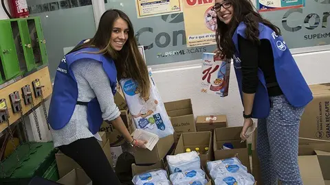 Voluntaris que han participat en la campanya del Gran Recapte al Pla d'Urgell.