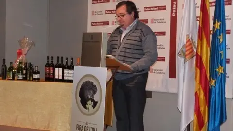 Juli Muro, a la presentació de la 52a Fira de l'Oli i les Garrigues a Barcelona, d'aquest dissabte.
