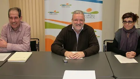 Francesc Fabregat presenta el programa d&#39;Ocupació amb els tècnics del Consell Comarcal.