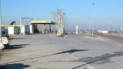 Benzinera on s'ha produït l'accident en la carretera C-53 a Boldú.