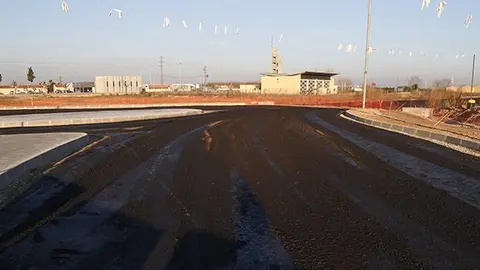 El tram de la Ronda Nord que dona accès al Parc de Bombers de Mollerussa.