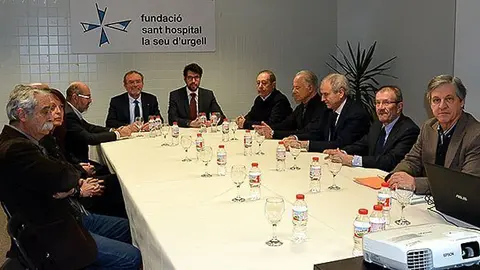 Joan Reñé participa en una reunió amb la Fundació del Sant Hospital de la Seu d'Urgell.