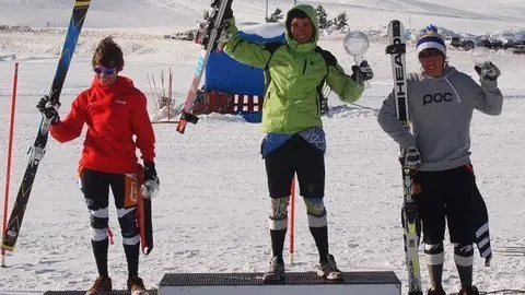 El junedenc Ramon Barrufet al podi de la competició a Baqueira Beret.